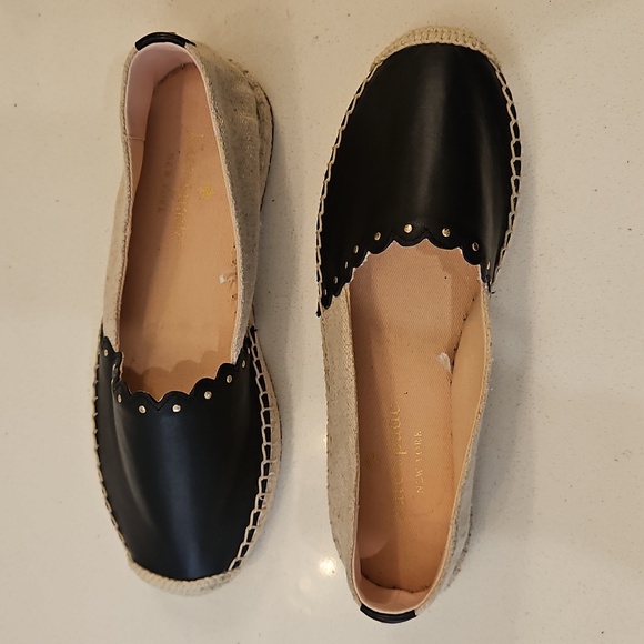 kate spade Shoes - Kate Spade New York Gardenia Espadrilles Slip On Black Women's Size 5B